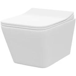 Inton Rimless Wall Hung Toilet Pan + Soft Close Toilet Seat 11 Inton Rimless Wall Hung Toilet Pan + Soft Close Toilet Seat -Bathroom Supplies Store 24042592 5