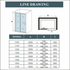 1200mm Sliding Shower Door Walk In Enclosure Bathroom Cubicle 1850mm Height -Bathroom Supplies Store 25153131 4