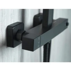 Aqualisa Deco Thermostatic Mixer Shower Square Bar Valve Black DECO.SQR.SC.MB -Bathroom Supplies Store 25844877 4
