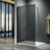 ELEGANT 1100mm Walkin Shower Enclosure Bathroom 8mm Grey Safety Easy Clean Glass For Bath Wetroom Walk In Shower Cubicle Screen Panels + Black Stainless Steel Support Bars 1 ELEGANT 1100mm Walkin Shower Enclosure Bathroom 8mm Grey Safety Easy Clean Glass For Bath Wetroom Walk In Shower Cubicle Screen Panels + Black Stainless Steel Support Bars -Bathroom Supplies Store 25955609 1