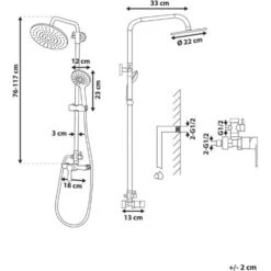 Modern Mixer Shower Set Brass Rain Function Wall Hanging Matt Black Farin -Bathroom Supplies Store 26974239 3