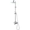 Mixer Set Brass Rain Function Hand Shower Wall Mounted Chrome Silver Howick -Bathroom Supplies Store 27104073 1