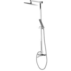 Modern Mixer Set Brass Rainfall Hand Shower Wall Mounted Silver Tagbo -Bathroom Supplies Store 27104085 4