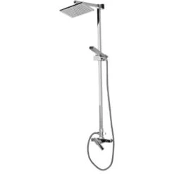 Modern Mixer Set Brass Rainfall Hand Shower Wall Mounted Silver Tagbo -Bathroom Supplies Store 27104085 5