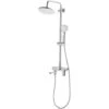 Modern Mixer Shower Set With Rain Function Brass Gloss Finish Silver Gurara 2 Modern Mixer Shower Set With Rain Function Brass Gloss Finish Silver Gurara -Bathroom Supplies Store 27202035 1