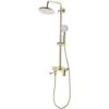 Modern Mixer Shower Set With Rain Function Brass Gold Gloss Finish Gurara 2 Modern Mixer Shower Set With Rain Function Brass Gold Gloss Finish Gurara -Bathroom Supplies Store 27202065 1