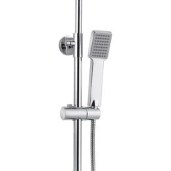 AICA Thermostatic Exposed Shower Mixer Bathroom Twin Head Large Square Bar Set Chrome -Bathroom Supplies Store 27729010 3