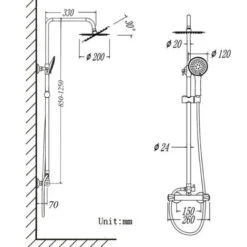 AICA Bathroom Shower Mixer Thermostatic Set Twin Head Chrome Exposed Valve Round Set -Bathroom Supplies Store 27729034 5