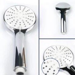 AICA Round Chrome Thermostatic Shower Mixer Bathroom Concealed Twin Head Valve Set -Bathroom Supplies Store 27729143 3