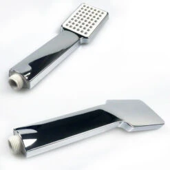 AICA Square Chrome Thermostatic Shower Mixer Bathroom Concealed Twin Head Valve Set -Bathroom Supplies Store 27729162 3