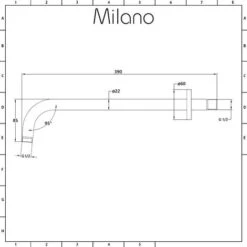 Milano Nero – Modern Wall Mounted Arm For Shower Head - Black 7 Milano Nero – Modern Wall Mounted Arm For Shower Head - Black -Bathroom Supplies Store 27965180 3