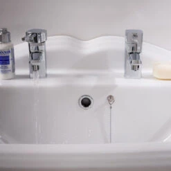 NRG Modern Square Bathroom Chrome Twin Hot And Cold Sink Basin Taps Brass Faucet Pair -Bathroom Supplies Store 28264399 4