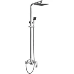 Chrome Wall Shower Column With Spout - Deneb