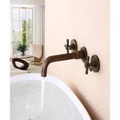 Robinet Lavabo Mural Style Rétro En Bronze -Bathroom Supplies Store 28355409 2