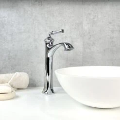 Vintage Style Mixer Tap In Solid Chrome Plated Brass -Bathroom Supplies Store 28355451 4