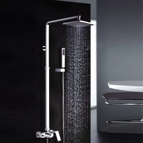 Shower Column & Square Shape Chrome Finish 3 Shower Column & Square Shape Chrome Finish