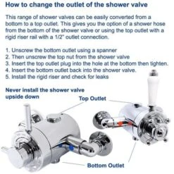 Thermostatic Concentric Exposed Shower Mixer Valve - 135mm To 165mm Centres -Bathroom Supplies Store 28374678 3