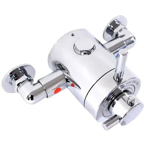 Exposed Modern Concentric Thermostatic Shower Mixer Valve Chrome - 1 Outlet 5 Exposed Modern Concentric Thermostatic Shower Mixer Valve Chrome - 1 Outlet - Image 3