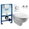 Grohe 38526 Rapid 0.82m Dual Flush Cistern Frame 38765 Nova Plate & Toilet Pan -Bathroom Supplies Store 28415855 1