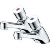 Basin Sink Taps 1/2 Push Down Delay Self Close Closing Non-Concussive - Pair