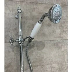 Large Traditional Victorian Shower Head Handset Bath Mixer Ceramic Handle Chrome -Bathroom Supplies Store 28416164 4