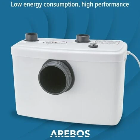AREBOS Lifting Station Wastewater Pump Sewage Pump 600 W For Toilet, Shower, Sink 100 L/min White 5 AREBOS Lifting Station Wastewater Pump Sewage Pump 600 W For Toilet, Shower, Sink 100 L/min White - Image 4