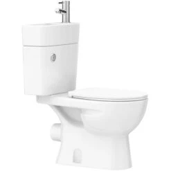 2 In 1 Compact Basin And Close Couple Toilet Combo Space Saver -Bathroom Supplies Store 28610160 3