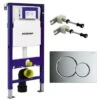 Geberit Duofix 1.12m WC Toilet Frame UP320 Cistern + SIGMA01 Chrome Plate -Bathroom Supplies Store 28961860 1