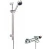 Nuie Reef Thermostatic Bath Shower Mixer With Multi Function Slider Rail Kit - Chrome -Bathroom Supplies Store 29064160 1