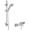 Nuie Reef Thermostatic Bath Shower Mixer With Slim Single Function Slider Rail Kit - Chrome 2 Nuie Reef Thermostatic Bath Shower Mixer With Slim Single Function Slider Rail Kit - Chrome -Bathroom Supplies Store 29064162 1