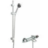 Nuie Reef Thermostatic Bath Shower Mixer With Single Function Slider Rail Kit - Chrome -Bathroom Supplies Store 29064164 1