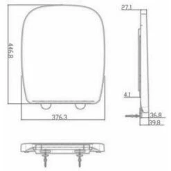 Close Coupled Rimless Toilet Pan CIstern Premium Soft Close Seat White Gloss -Bathroom Supplies Store 29110723 5