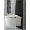 Milano Arca - Modern 483mm Bathroom Toilet WC Unit With White Wall Hung Rimless Pan&44 Cistern And Soft Close Seat - Black WC Unit -Bathroom Supplies Store 29348364 1