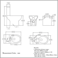 Close Coupled Toilet Ceramic Pan Cloakroom Soft Close Seat WC Modern -Bathroom Supplies Store 29382327 3