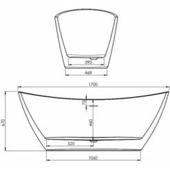 1700mm Modern Freestanding Bath Double Ended Overflow Waste White Acrylic Luxury 8 1700mm Modern Freestanding Bath Double Ended Overflow Waste White Acrylic Luxury -Bathroom Supplies Store 29992145 3