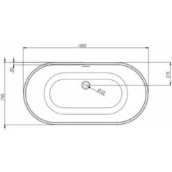 1500 Modern Freestanding Bath Double Ended Overflow Waste White Acrylic Luxury -Bathroom Supplies Store 29992148 4