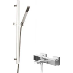 Hudson Reed Sanford Thermostatic Bath Shower Mixer With Sheer Slider Rail Kit - Chrome