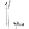 Hudson Reed Sanford Thermostatic Bath Shower Mixer With Kubix Slider Rail Kit - Chrome -Bathroom Supplies Store 30086785 1