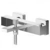 Nuie Sanford Wall Mounted Thermostatic Bath Shower Mixer Tap - Chrome -Bathroom Supplies Store 30122272 1