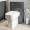 Modern Bathroom Toilet Unit Concealed Cistern BTW Soft Close Seat Grey Amelie -Bathroom Supplies Store 30930460 1