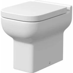 Modern Bathroom Toilet Unit Concealed Cistern BTW Soft Close Seat Grey Amelie -Bathroom Supplies Store 30930460 4