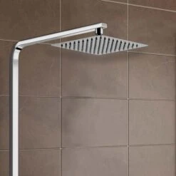 Edor 3 Way Exposed Square Thermostatic Shower Mixer Bathroom Twin Head Valve Set -Bathroom Supplies Store 31127275 3