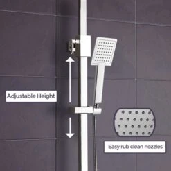Fawley Square Thermostatic Exposed Twin Head Mixer Shower Set 9 Fawley Square Thermostatic Exposed Twin Head Mixer Shower Set -Bathroom Supplies Store 32281956 3