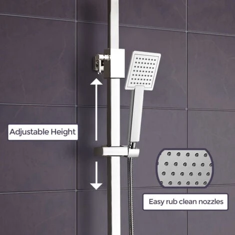 Fawley Square Thermostatic Exposed Twin Head Mixer Shower Set 5 Fawley Square Thermostatic Exposed Twin Head Mixer Shower Set - Image 3