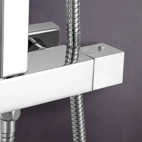 Fawley Square Thermostatic Exposed Twin Head Mixer Shower Set 7 Fawley Square Thermostatic Exposed Twin Head Mixer Shower Set - Image 5