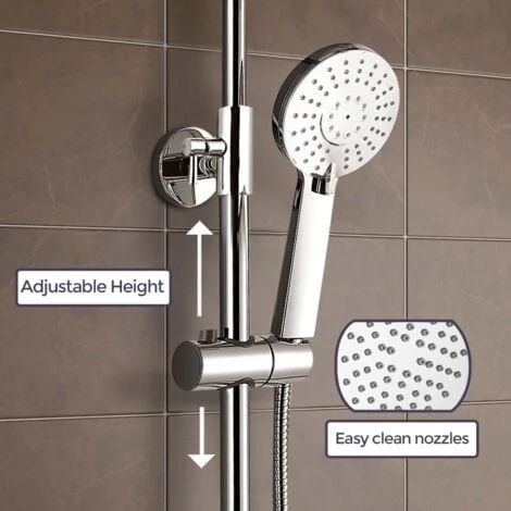 Fawley Round Thermostatic Exposed Twin Head Mixer Shower Set 5 Fawley Round Thermostatic Exposed Twin Head Mixer Shower Set - Image 3