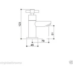 Crox Modern Design Cross Head Set Of Hot & Cold Basin Taps + Waste -Bathroom Supplies Store 32281990 5