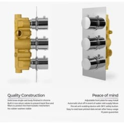 Calla Square Concealed Thermostatic Mixer Valve Hand Held 300mm Shower Head Set -Bathroom Supplies Store 32300262 3