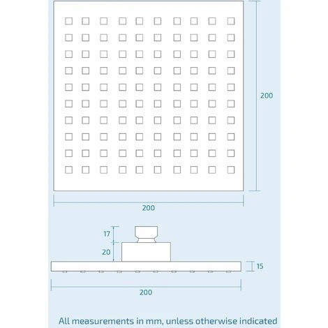 Rose 2 Way Square Concealed Thermostatic Mixer Valve Head Hand Held Shower Set 7 Rose 2 Way Square Concealed Thermostatic Mixer Valve Head Hand Held Shower Set - Image 5