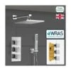 Cameo Bathroom Concealed Square Thermostatic Shower Mixer Valve Tap Chrome 2 Cameo Bathroom Concealed Square Thermostatic Shower Mixer Valve Tap Chrome -Bathroom Supplies Store 32300584 1